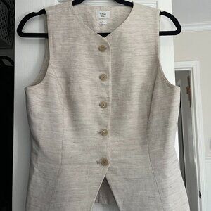 Aritzia Linen Vest Wilfred Size 8